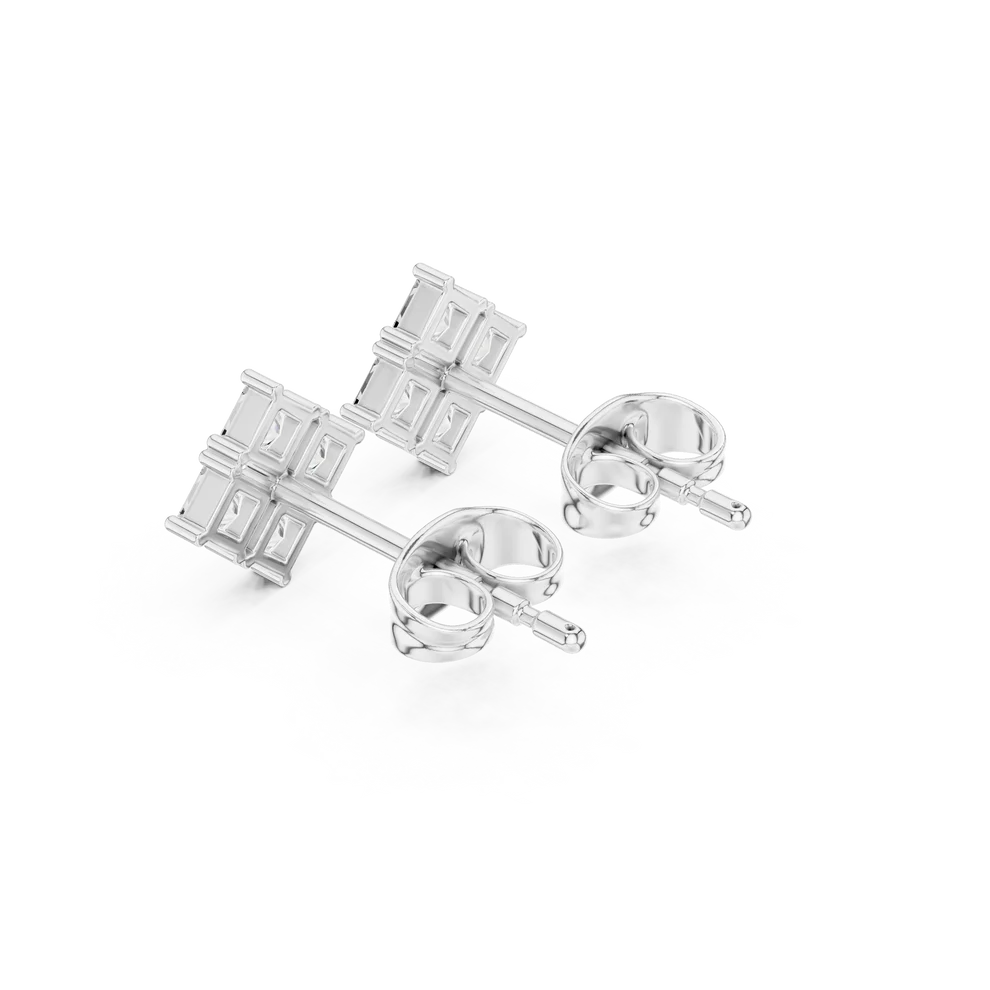 Bloom Cluster Princess Diamond Earrings