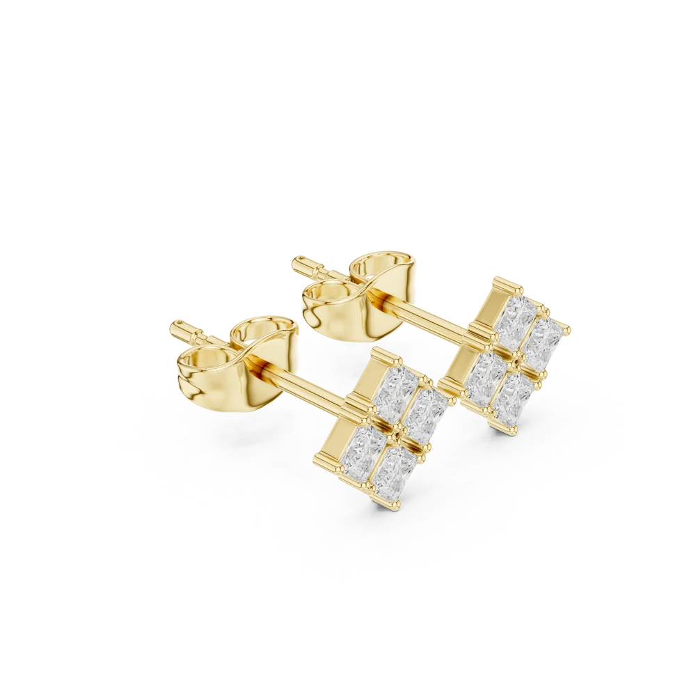 Bloom Cluster Princess Diamond Earrings
