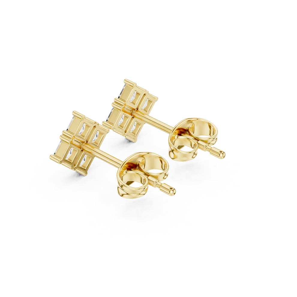 Bloom Cluster Princess Diamond Earrings