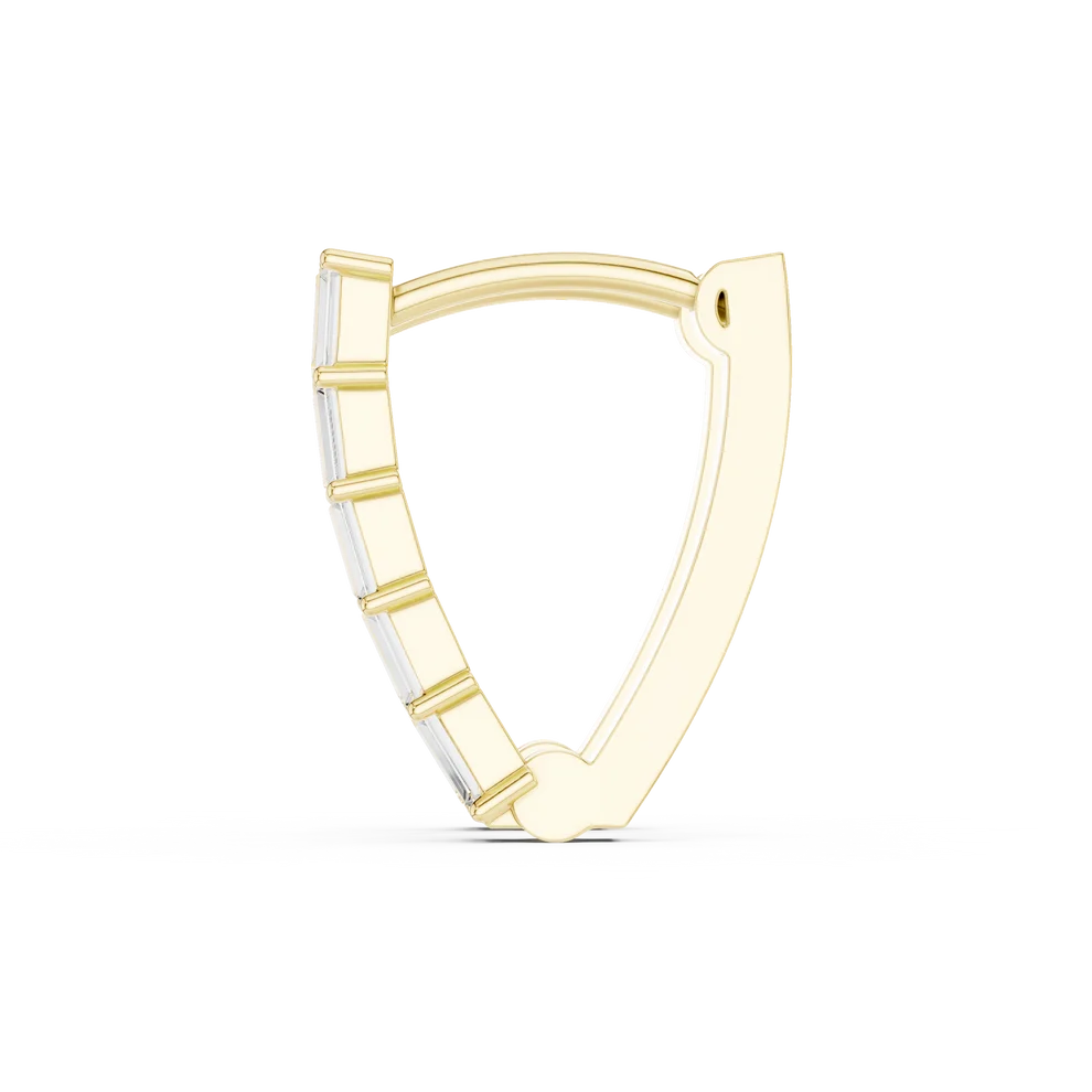 Essential Prism Emerald Diamond Hoop Earrings