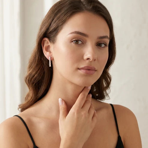 Iris Five-Stone Emerald Diamond Earrings