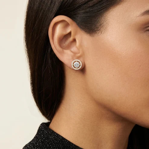 Halo Round Diamond Earrings
