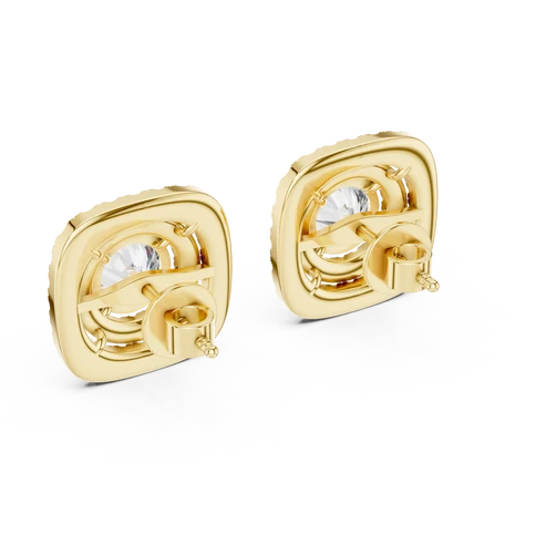 Majestic Double-Halo Round Diamond Earrings