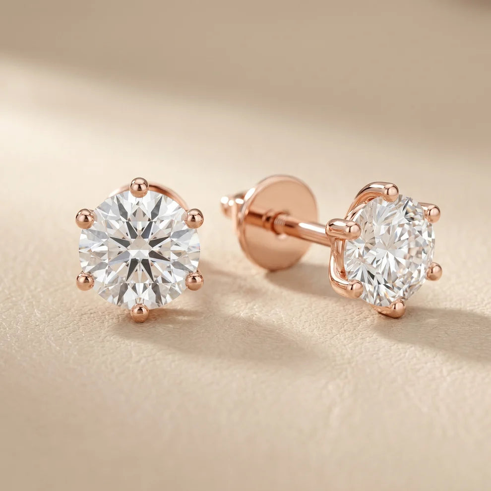 Stella Round Diamond Earrings