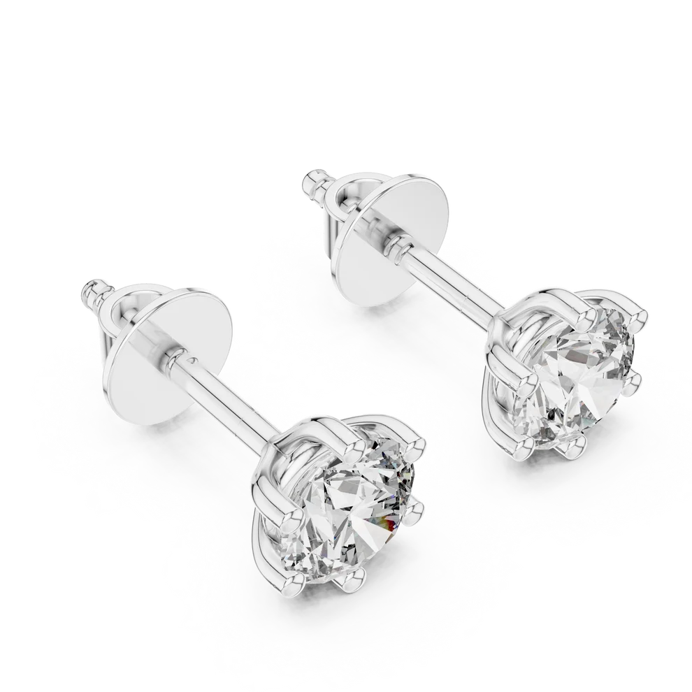 Stella Round Diamond Earrings