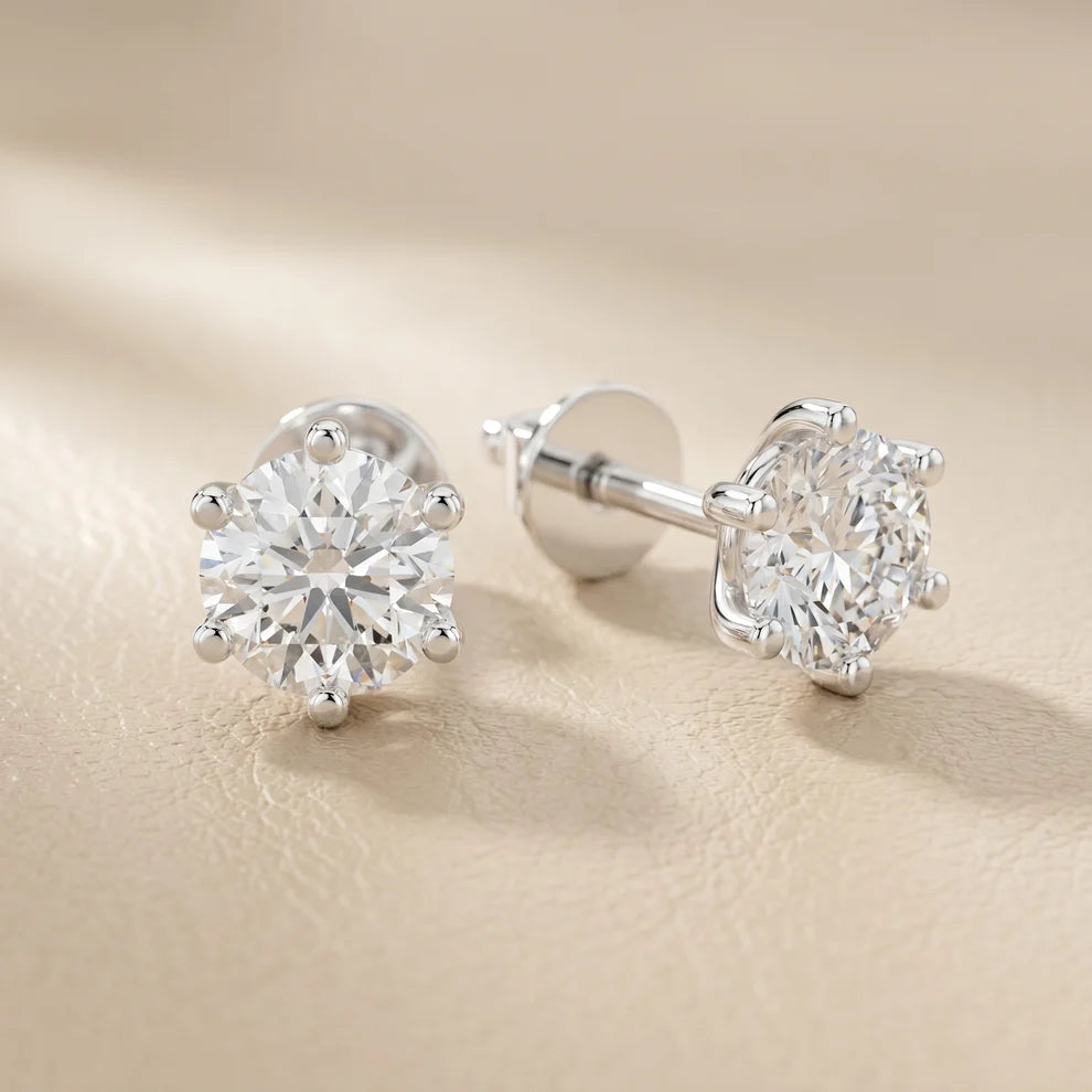 Stella Round Diamond Earrings
