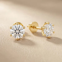 Stella Round Diamond Earrings
