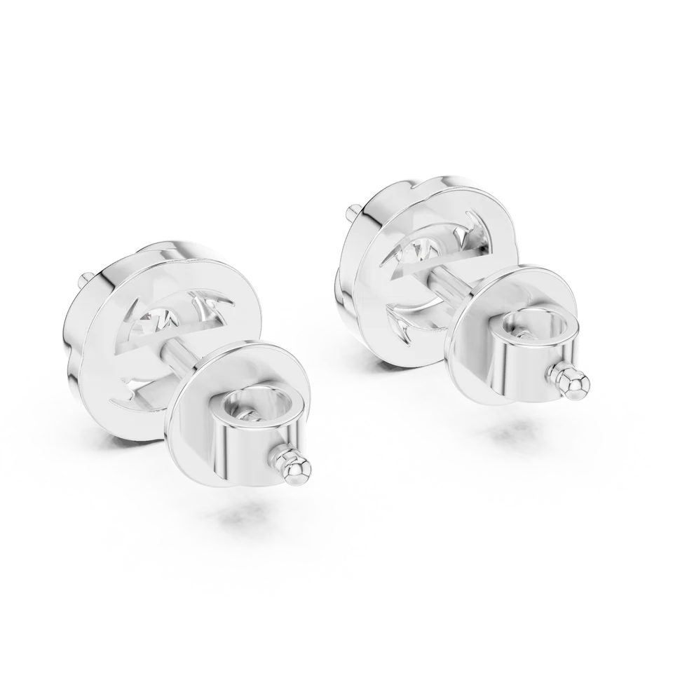 Twist Rope Round Diamond Earrings
