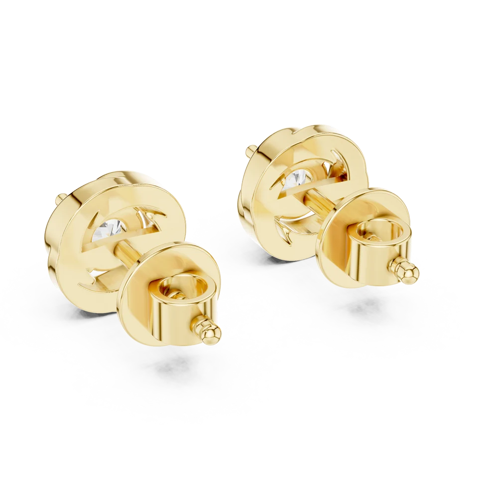 Twist Rope Round Diamond Earrings