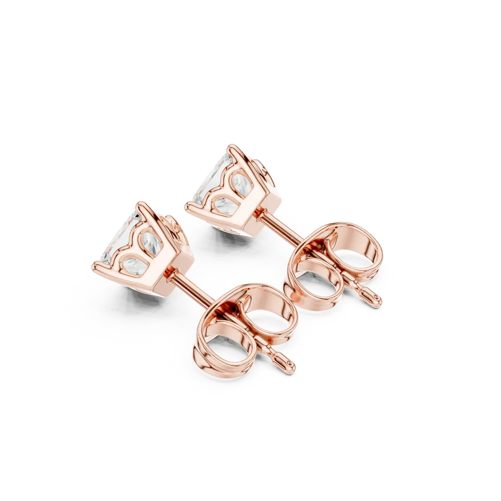 Prism Solitaire Princess Diamond Earrings