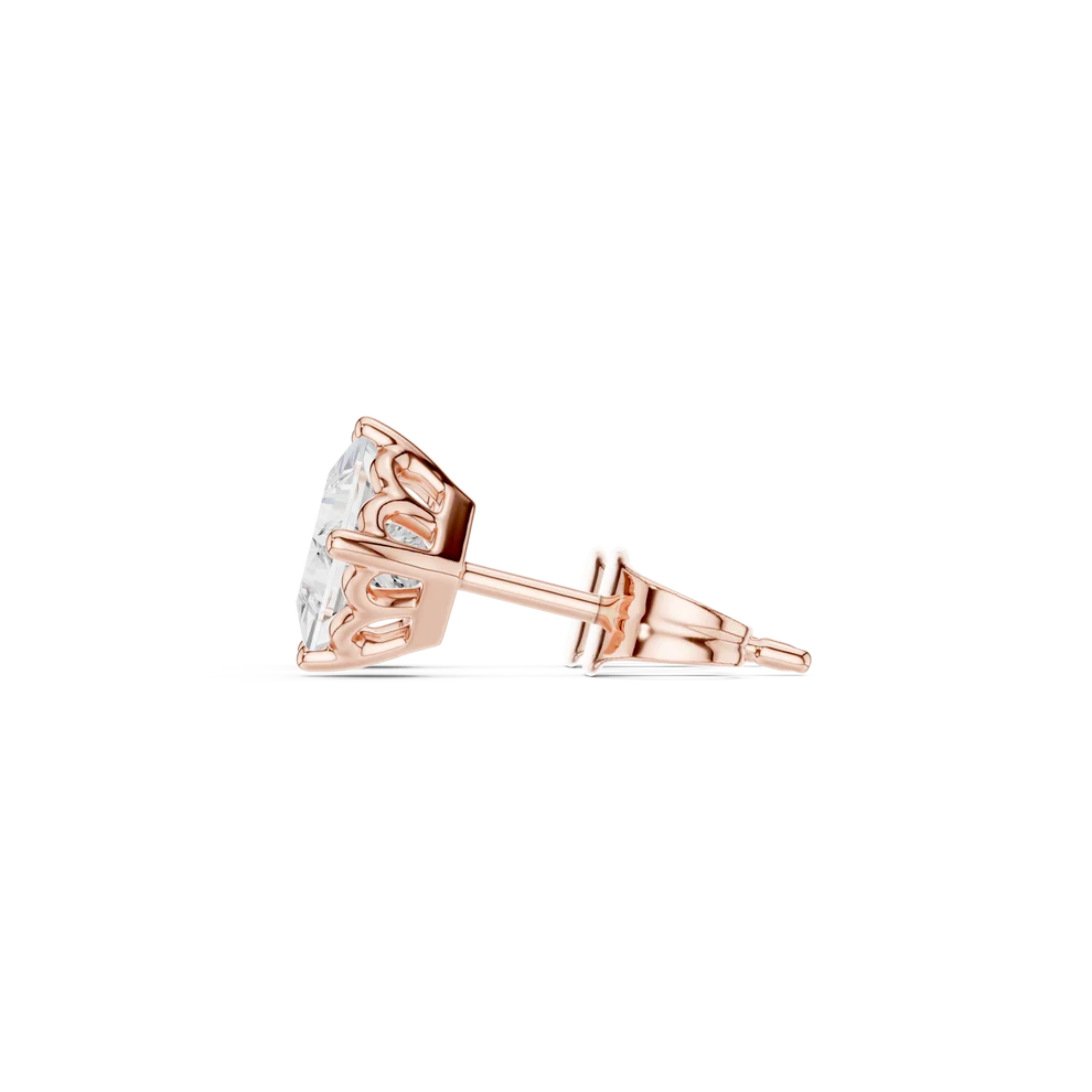 Prism Solitaire Princess Diamond Earrings