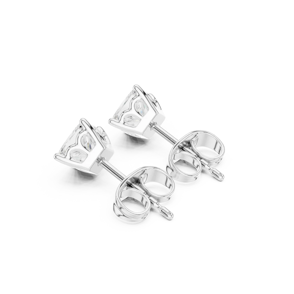 Prism Solitaire Princess Diamond Earrings