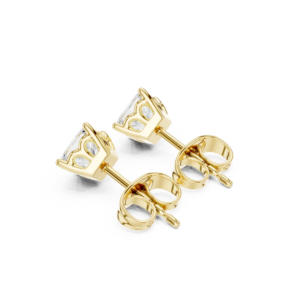 Prism Solitaire Princess Diamond Earrings