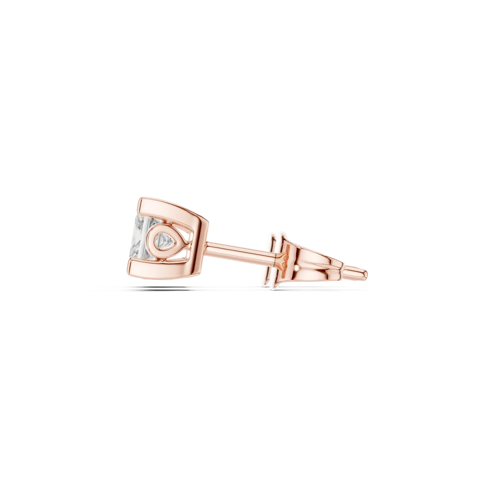 Iris Floral Princess Diamond Earrings