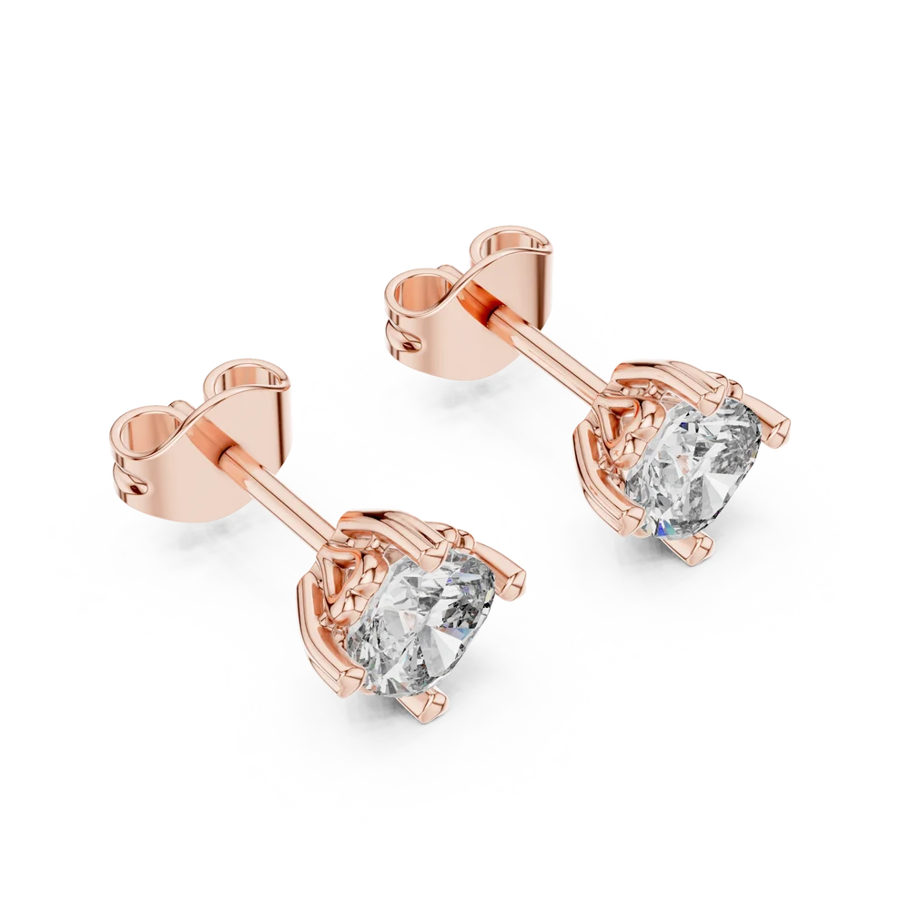 Heritage Solitaire Cushion Diamond Earrings