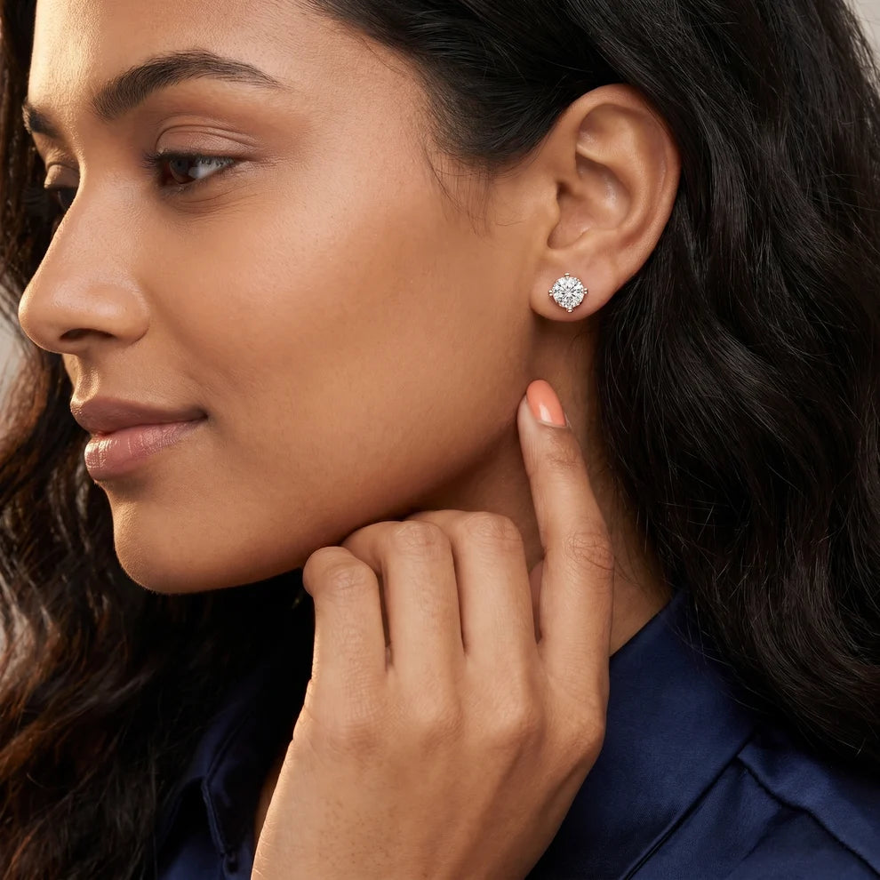 Heritage Solitaire Cushion Diamond Earrings