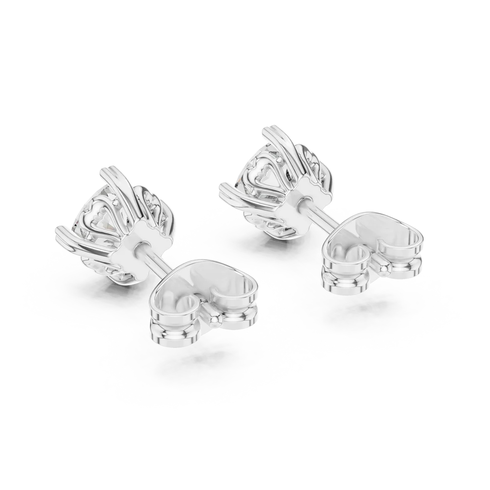 Heritage Solitaire Cushion Diamond Earrings