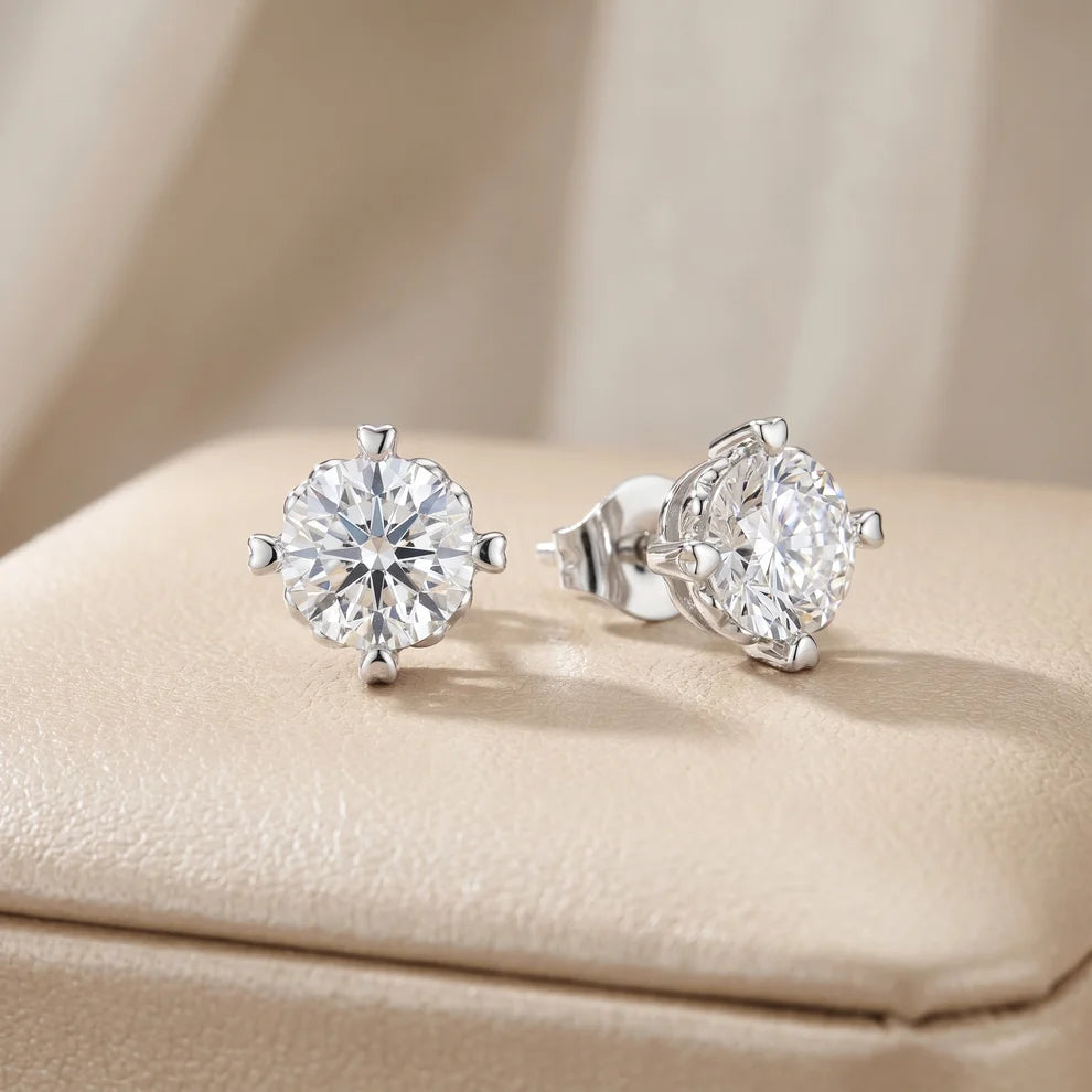 Heritage Solitaire Cushion Diamond Earrings