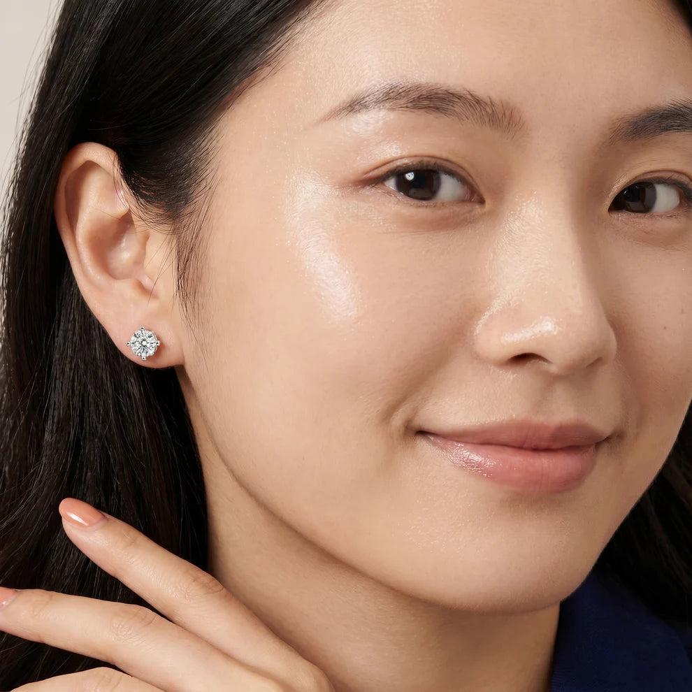 Heritage Solitaire Cushion Diamond Earrings