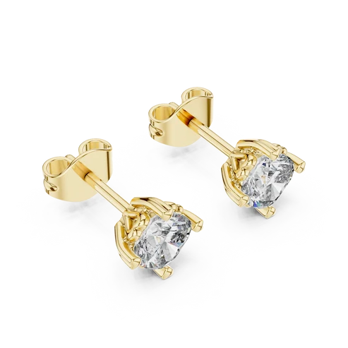 Heritage Solitaire Cushion Diamond Earrings