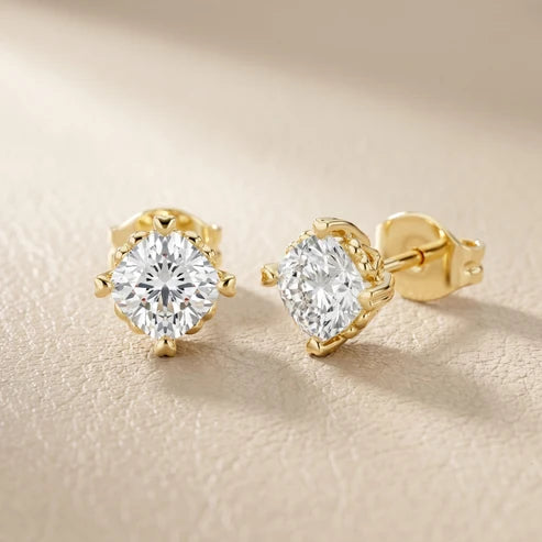 Heritage Solitaire Cushion Diamond Earrings