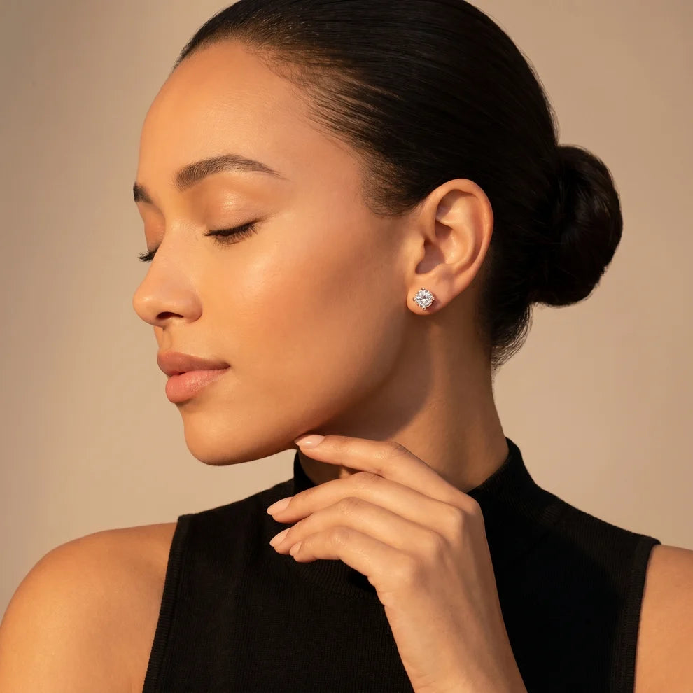 The Amour Cushion Diamond Earrings