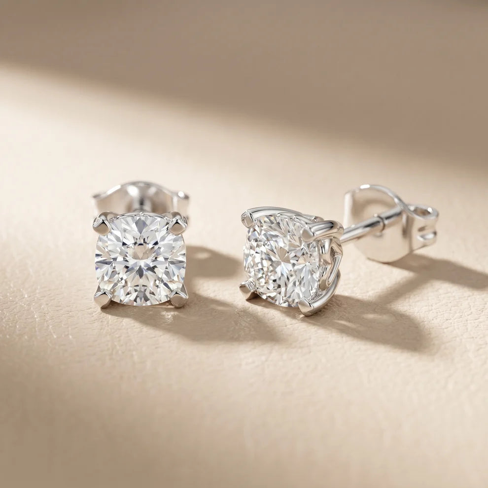 The Amour Cushion Diamond Earrings