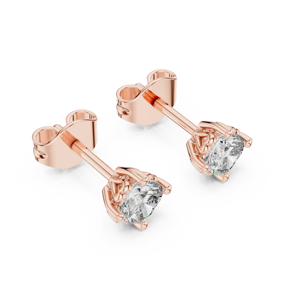 Petite Petal Cushion Diamond Earrings