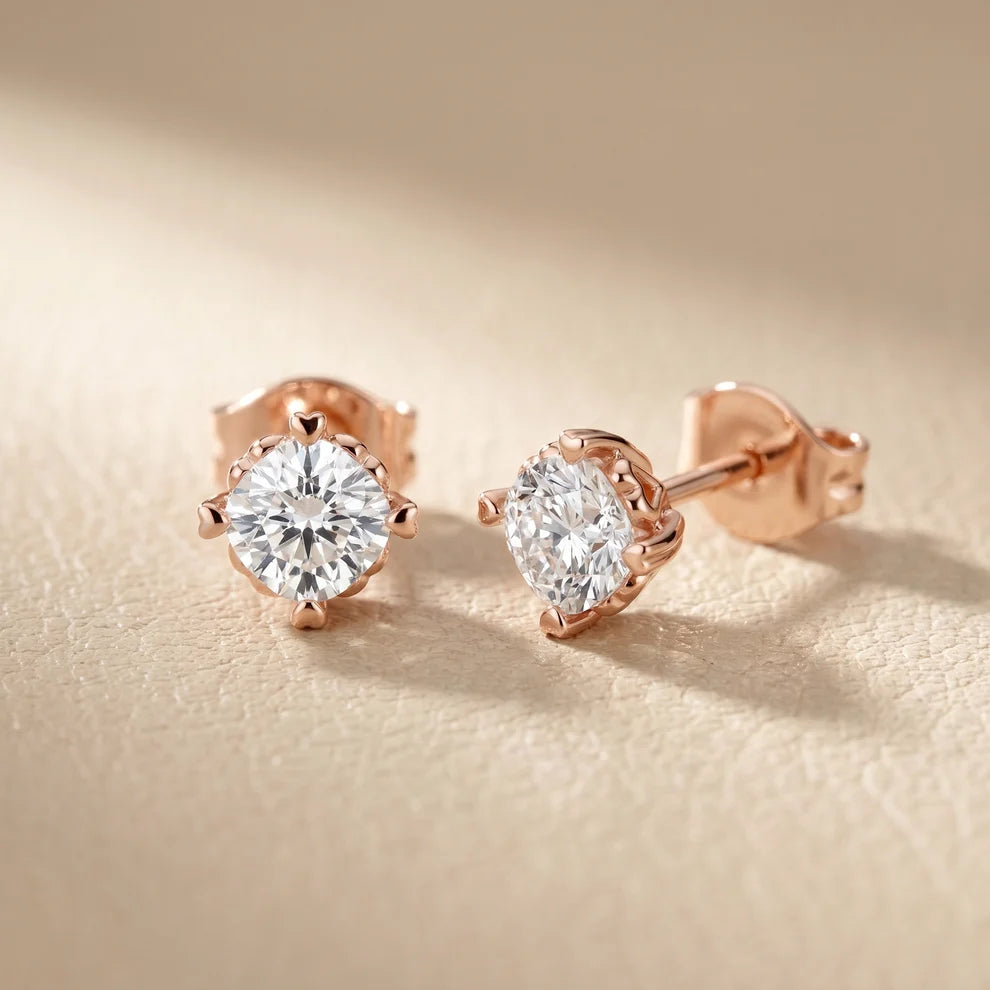 Petite Petal Cushion Diamond Earrings