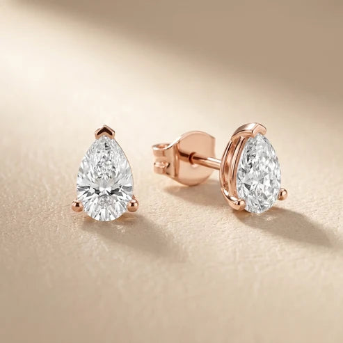 The Freya Pear Diamond Earrings