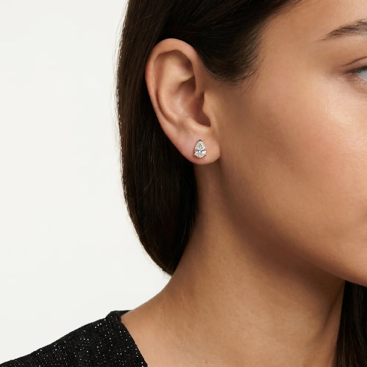 The Freya Pear Diamond Earrings
