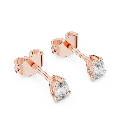 Grace Three-Prong Pear Diamond Earrings