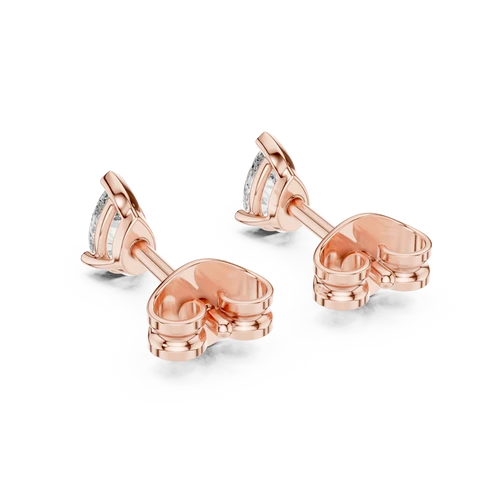 Grace Three-Prong Pear Diamond Earrings