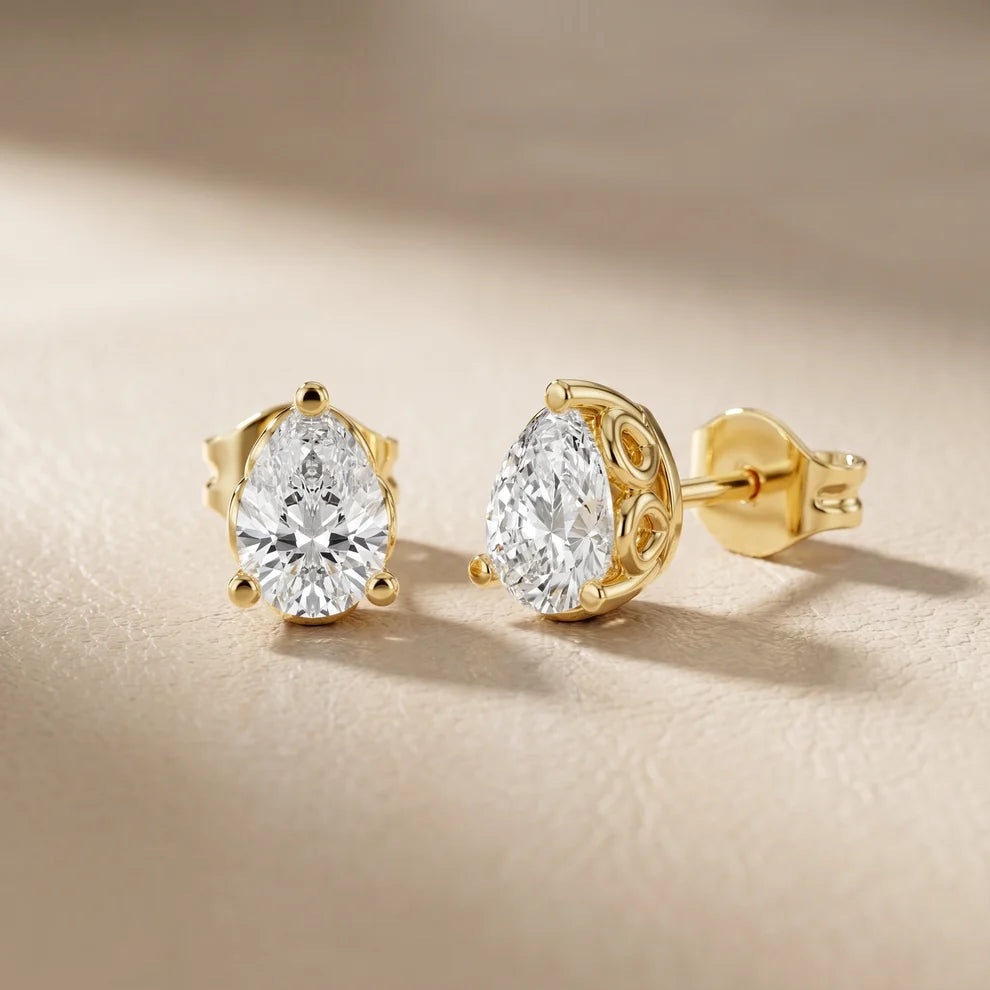The Ivy Pear Diamond Earrings