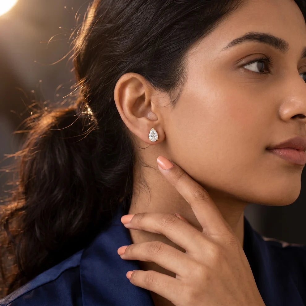 The Ivy Pear Diamond Earrings