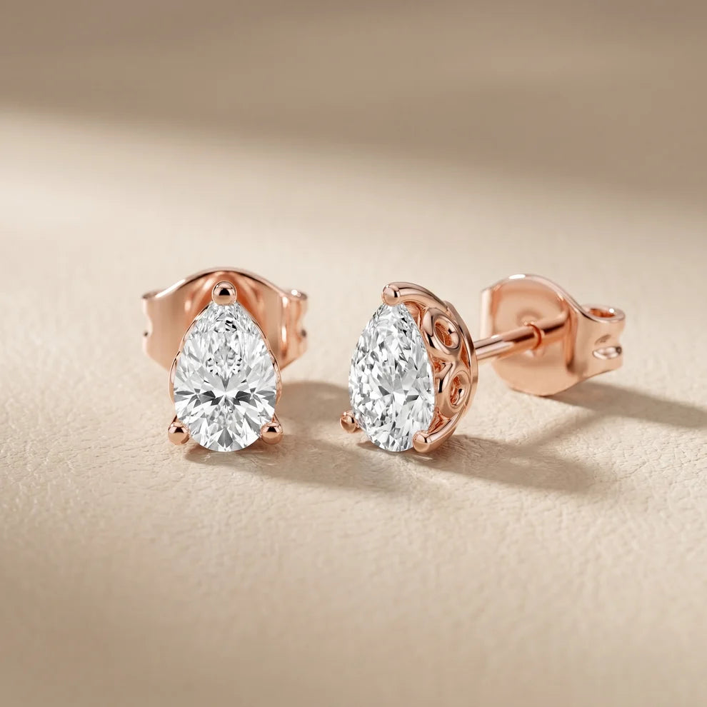 The Elodie Pear Diamond Earrings