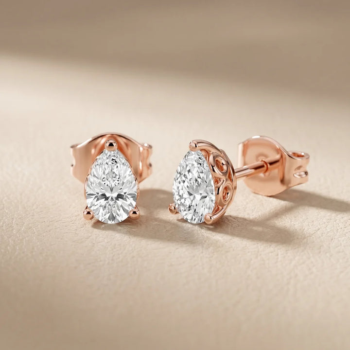 The Elodie Pear Diamond Earrings