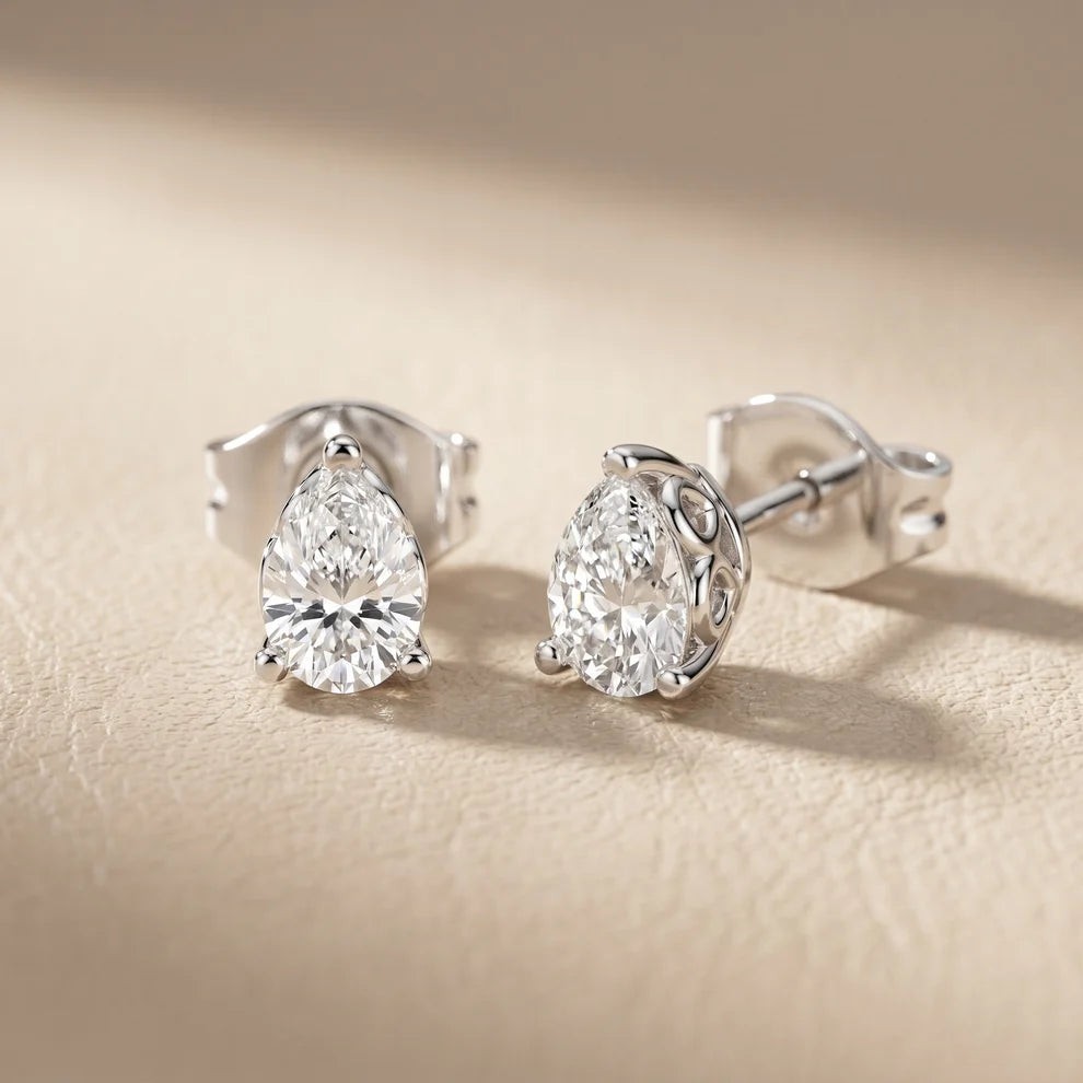 The Elodie Pear Diamond Earrings