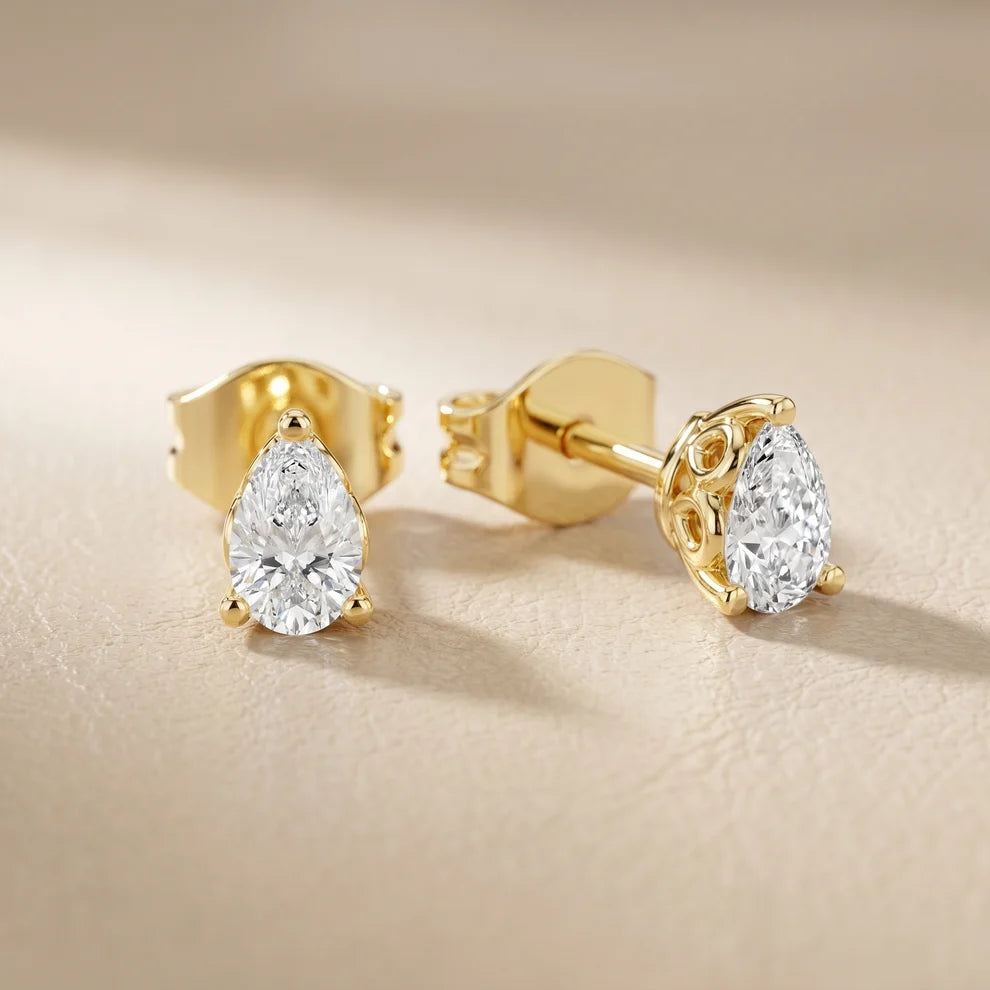 The Elodie Pear Diamond Earrings