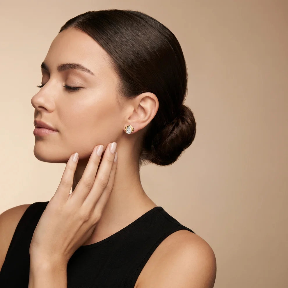 The Elodie Pear Diamond Earrings