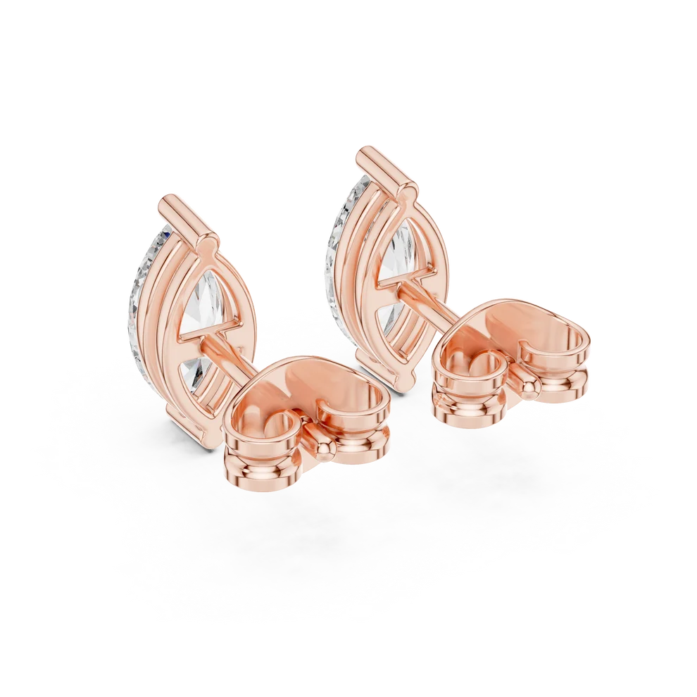 Iris Two-Prong Marquise Diamond Earrings