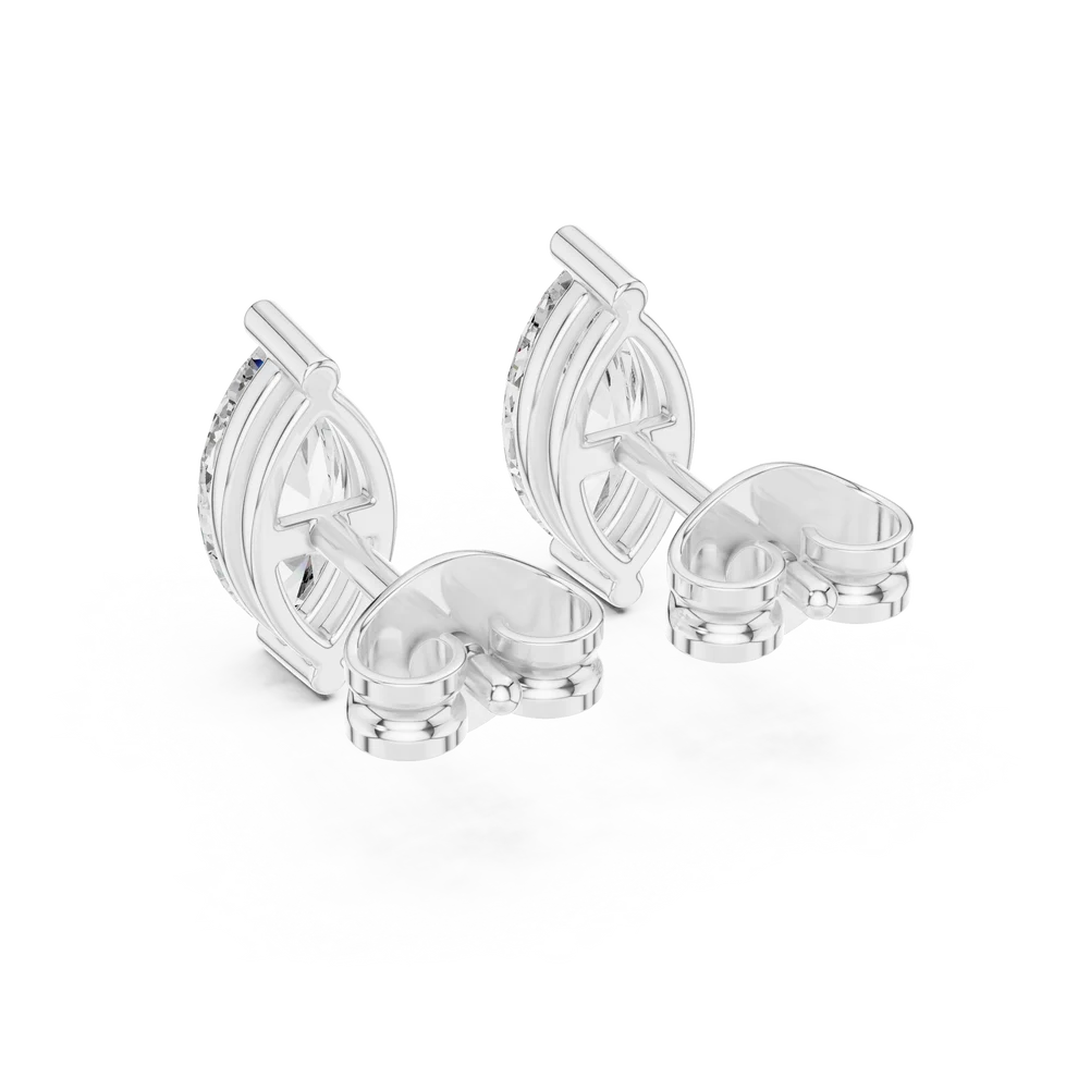 Iris Two-Prong Marquise Diamond Earrings