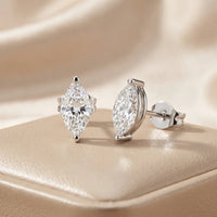 Iris Two-Prong Marquise Diamond Earrings