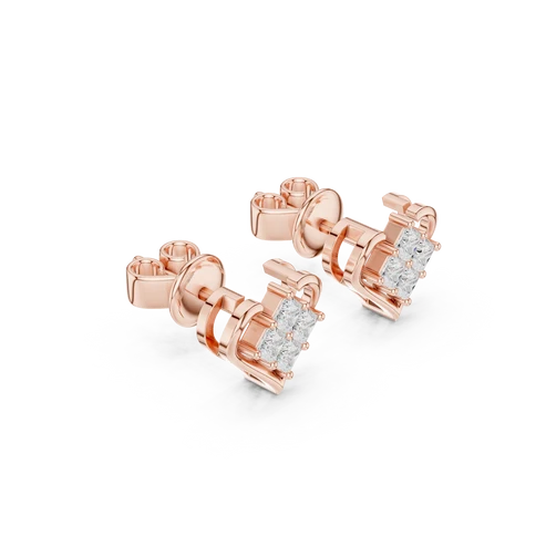 The Juliet Cluster Princess Diamond Earrings