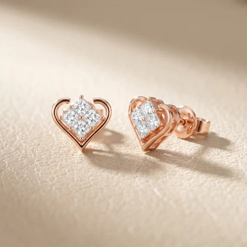 The Juliet Cluster Princess Diamond Earrings