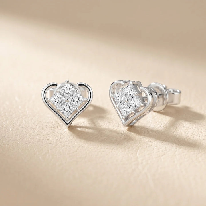 The Juliet Cluster Princess Diamond Earrings