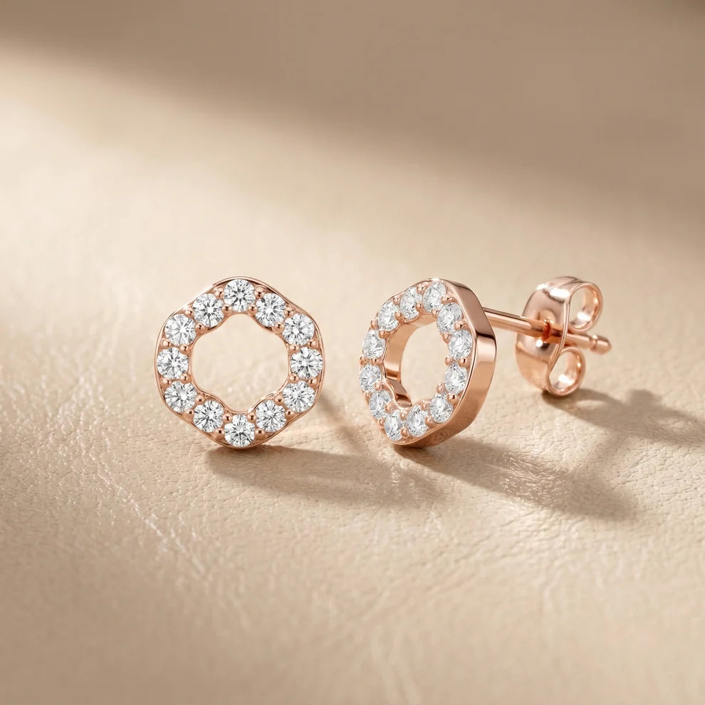 The Nova Round Diamond Earrings