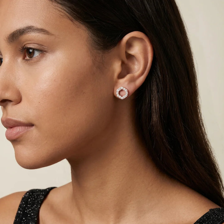 The Nova Round Diamond Earrings