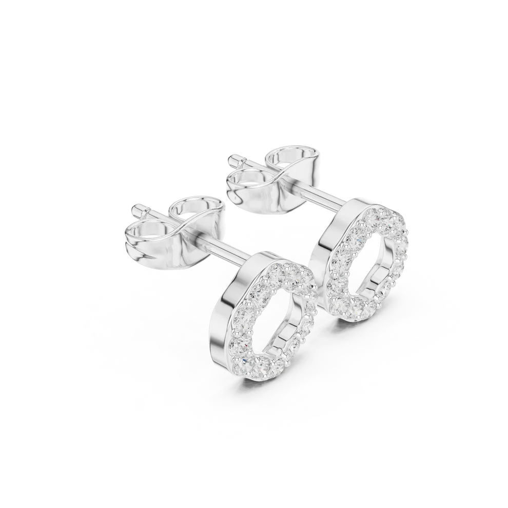 The Nova Round Diamond Earrings