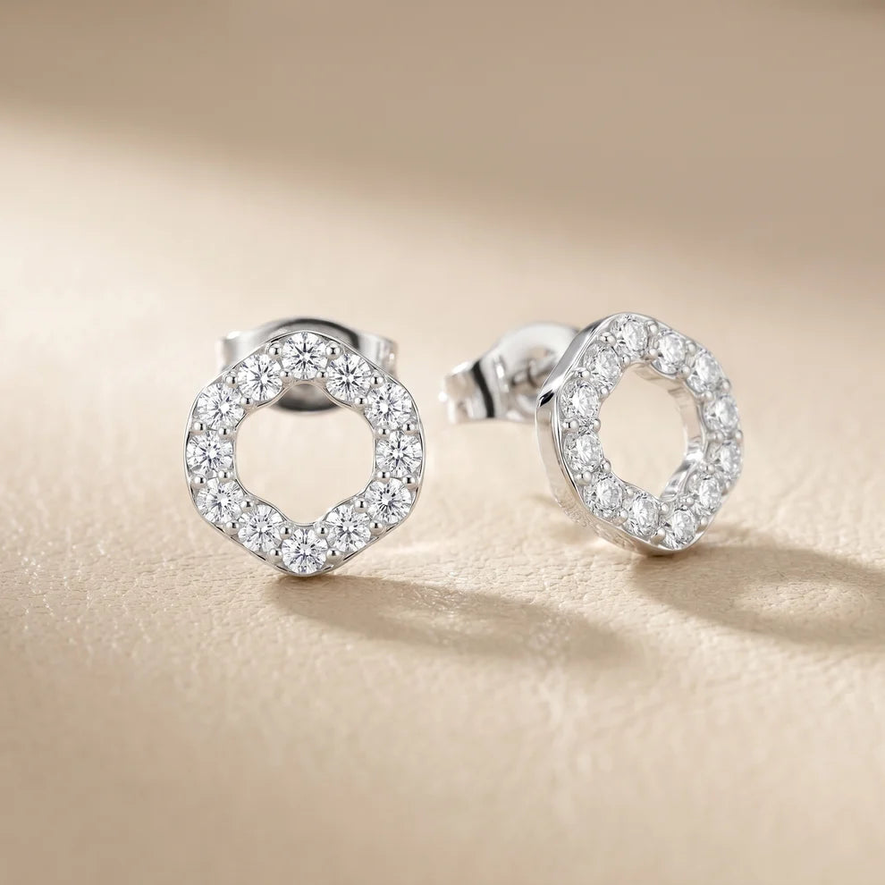 The Nova Round Diamond Earrings